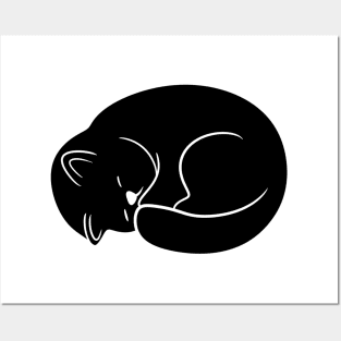 Sleeping cat Posters and Art